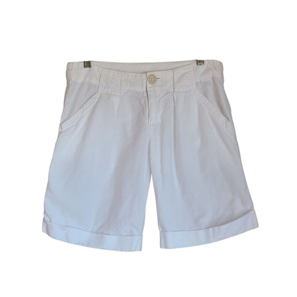 james perse linen cotton blend shorts white size 25